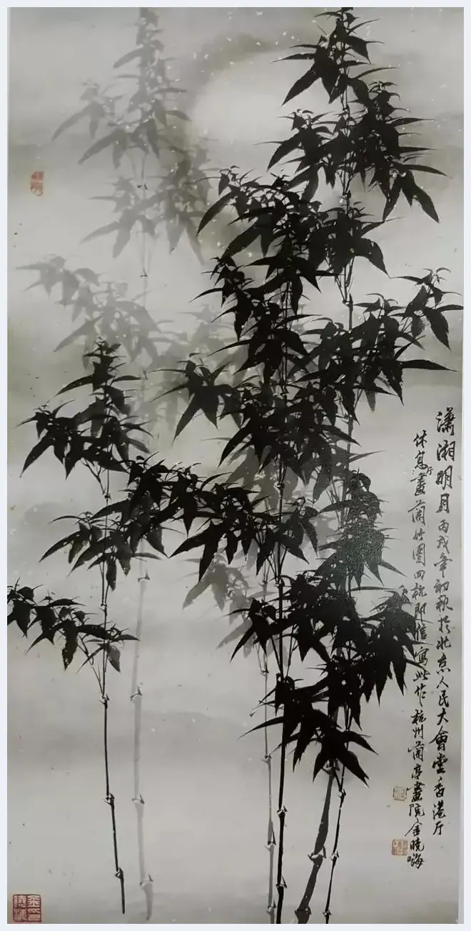 当代著名画家金晓海笔下的竹，千姿百态，禅意十足 | 艺术科普