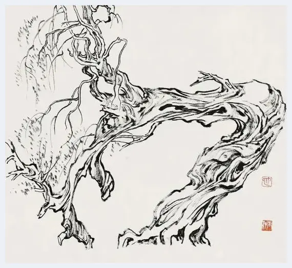 张仃焦墨画“离骚”——读《巨木赞》 | 美术学术