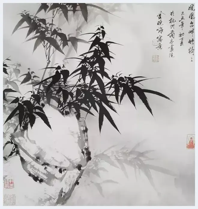 当代著名画家金晓海笔下的竹，千姿百态，禅意十足 | 艺术科普