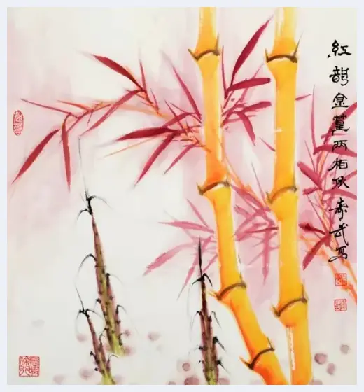 金竹寓富贵 劲节贊安康——金竹国画首創者柴寿武作品欣赏 | 艺术百科