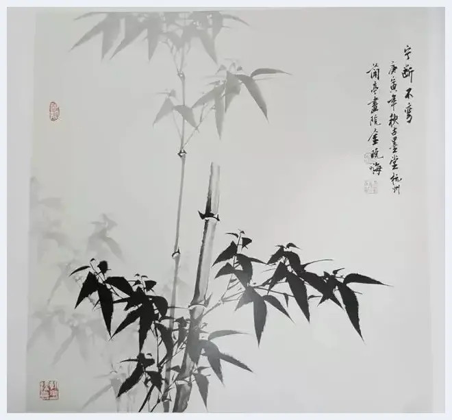 当代著名画家金晓海笔下的竹，千姿百态，禅意十足 | 艺术科普