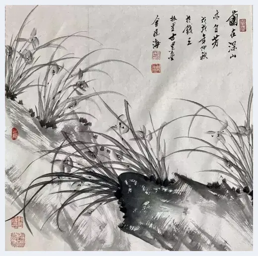 兰花才子——著名画家金晓海先生的兰花作品 | 美术理论