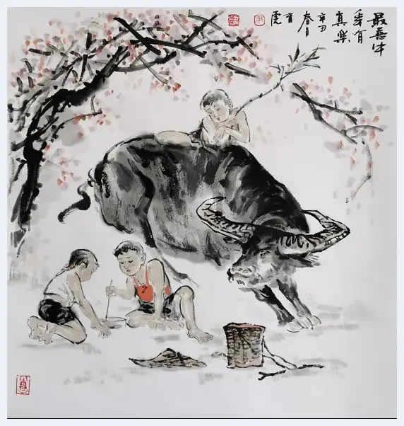 牛年牛画：当代画家尹育虎作品赏析 | 美术教学