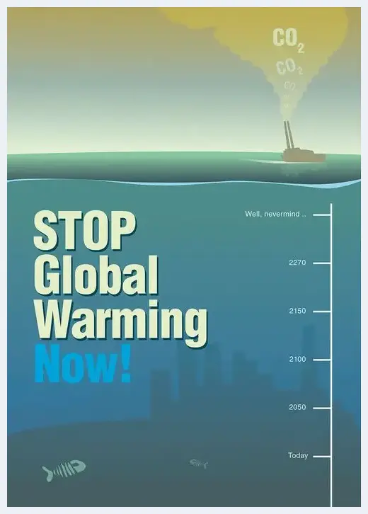 设计的魅力：全球变暖公益广告海报欣赏 | 艺术品资料