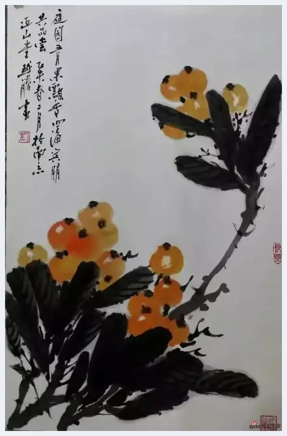 评画家刘越胜扇面画《硕果累累》系列作品 | 艺术美文