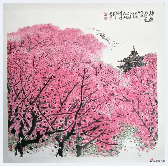 评名家刘越胜国画《早春梅花扮钟山》 | 艺术知识