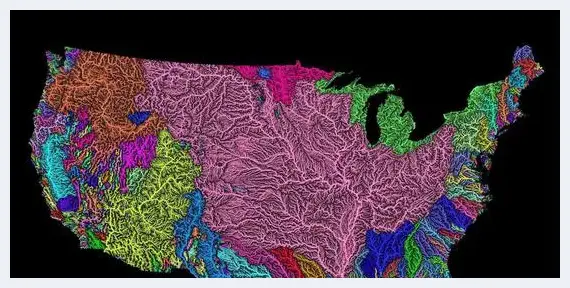 匈牙利地理硕士绘制精美世界河流地图 如同艺术品 | 美术品资讯