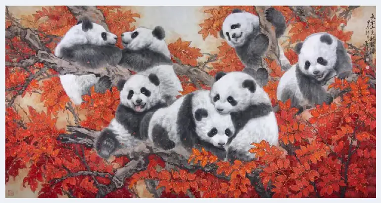 “党旗飘飘”迎七一：任伟国画艺术 | 美术教学
