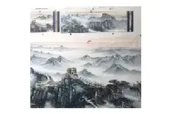 为中央团校添彩 艺术家郭杭建奋笔挥毫 ---巨幅国画《万里长城 江山永固》创作记实(组图)