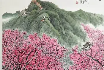 评名家刘越胜国画《早春梅花扮钟山》[图文]